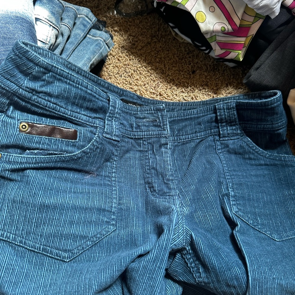 Tribal Teal Corduroy Trousers